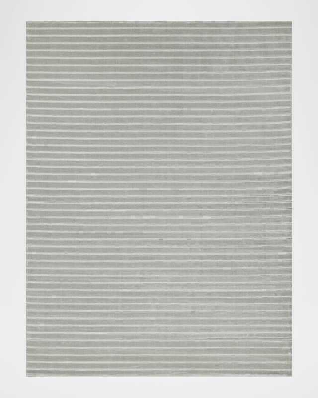 Amani Hand-Loomed Silver Rug, 6' x 9'
